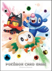 Japanese Pokemon Sun & Moon Rowlet Litten Popplio Sleeves - 64ct